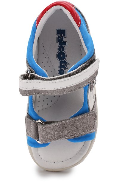 Комбинированные сандалии с застежками велькро FALCOTTO, арт. 0011500605/01, фото 4