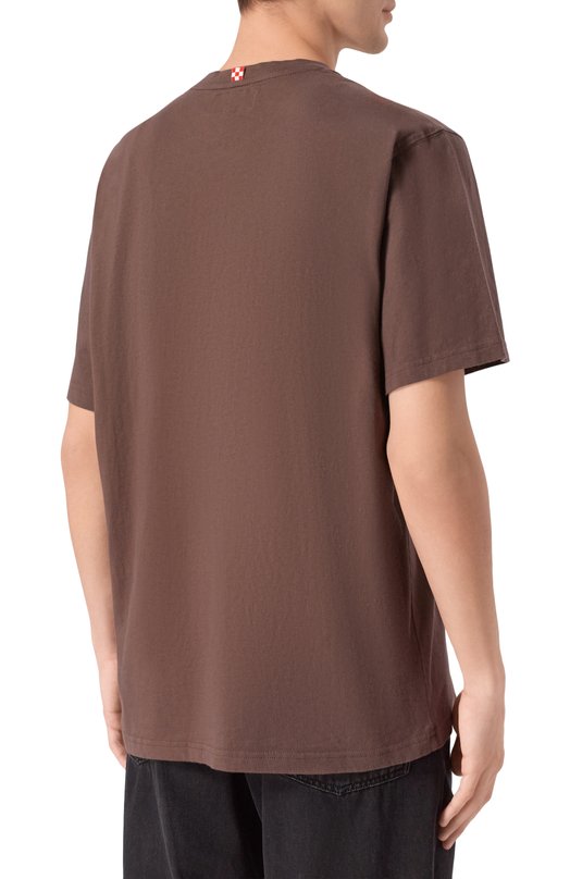 Хлопковая футболка MC2 Saint Barth C0NR0001-02652I/C0NN0R Коричневый  C0NR0001-02652I/C0NN0R Фото 4
