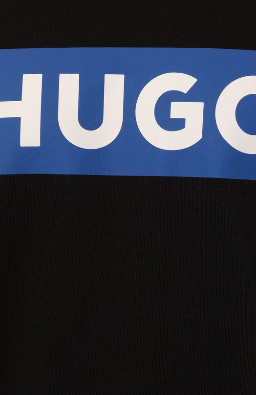 Хлопковый свитшот HUGO Blue Чёрный, фото 5