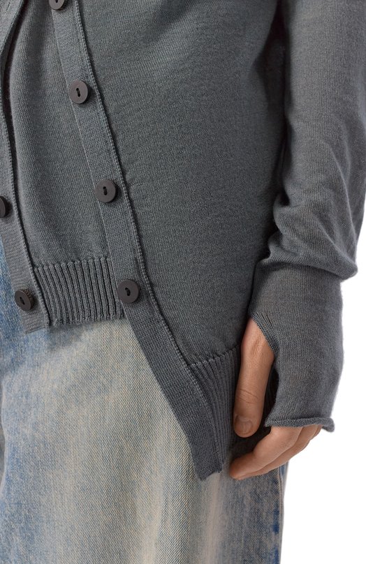 Кардиган из кашемира и шелка Isabel Benenato DK04F25 Серый  DK04F25 Фото 6