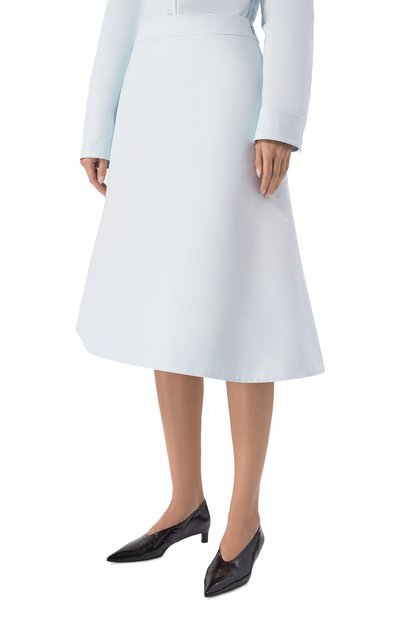 Хлопковая юбка JIL SANDER, арт. J04MA0009/J45225, фото 3