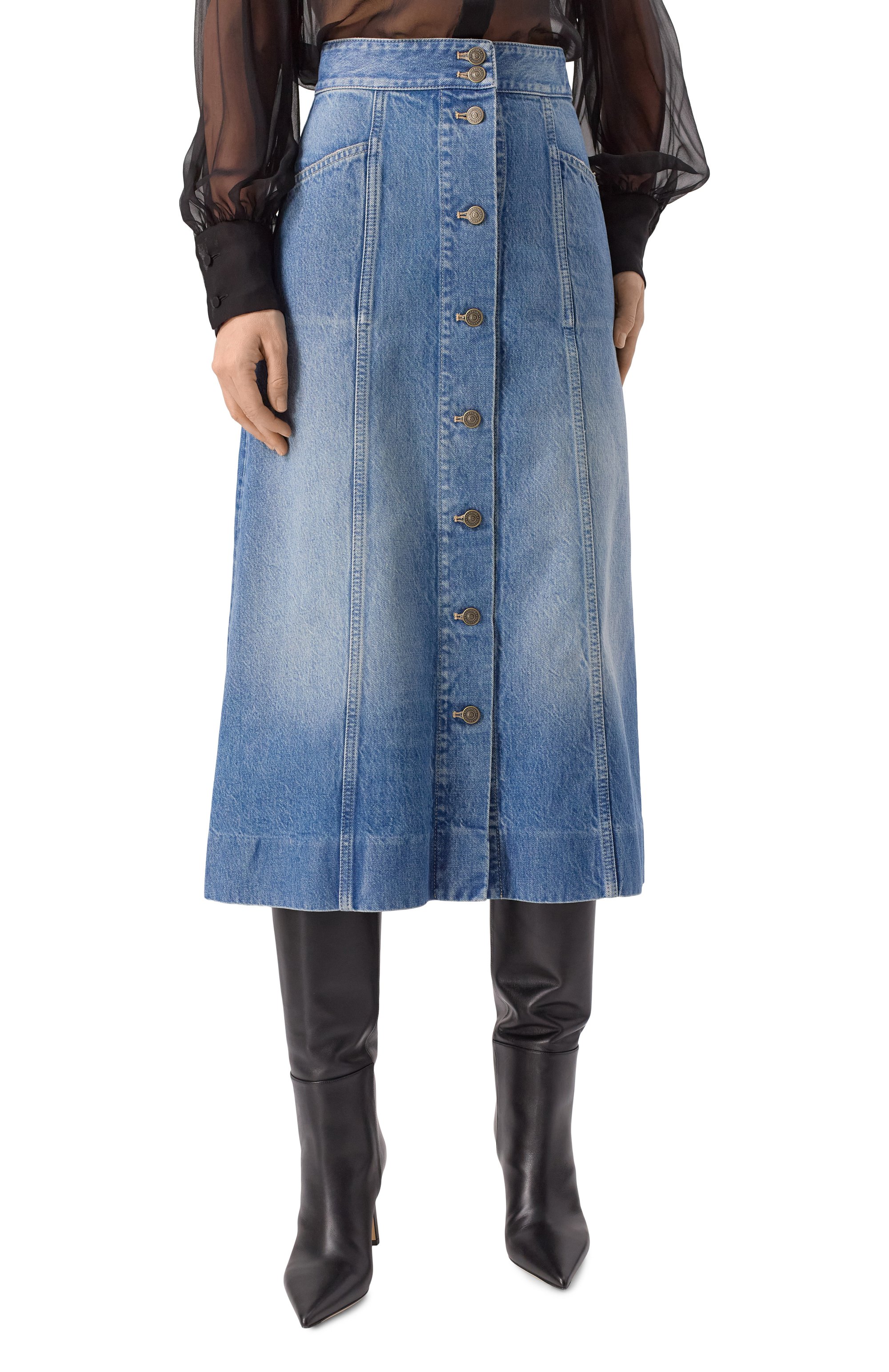 Джинсовая юбка VALENTINO, арт. 6B3DD18Z94U, фото 3