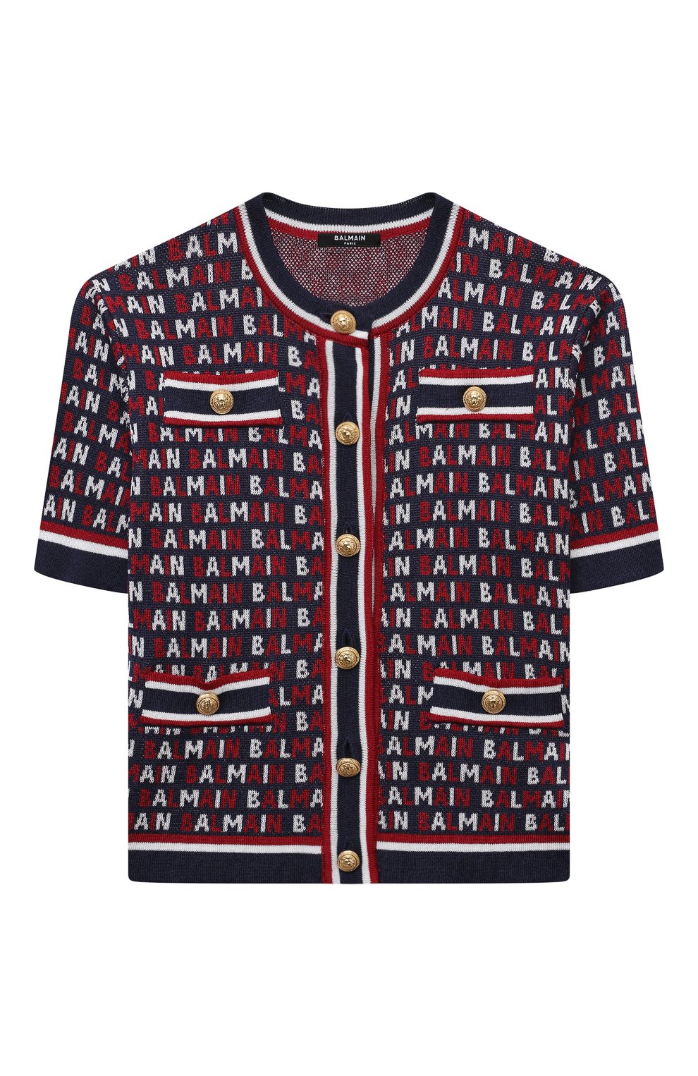 Кардиган BALMAIN синего цвета по цене 35150 руб., арт. BU9A41, фото 1 Кардиган BALMAIN, арт. BU9A41, фото 1