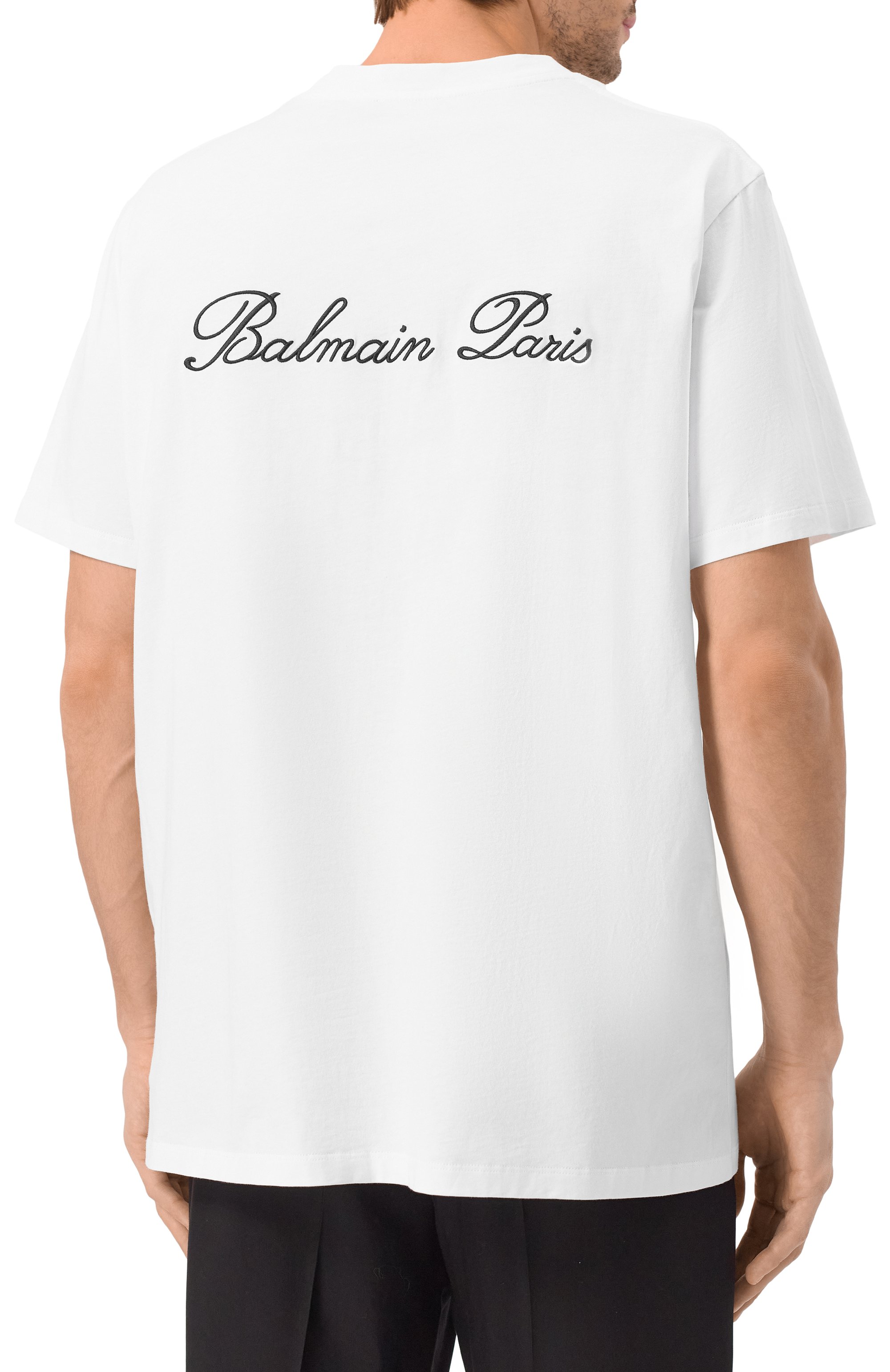 Хлопковая футболка BALMAIN, арт. DH1EG010/BC68, фото 4