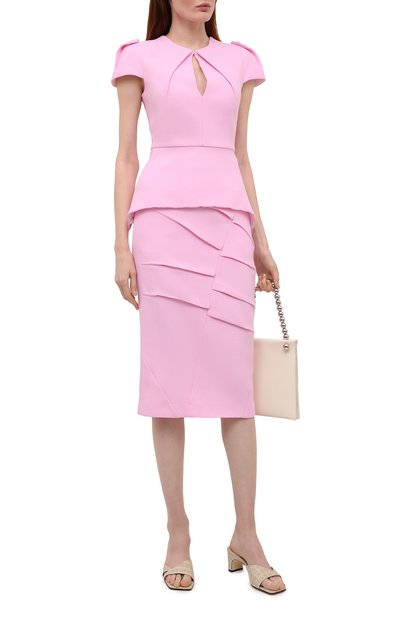Шерстяной топ ROLAND MOURET светло-розового цвета по цене 86300 руб., арт. SS21/S2213/F0491, фото 2 Шерстяной топ ROLAND MOURET, арт. SS21/S2213/F0491, фото 2