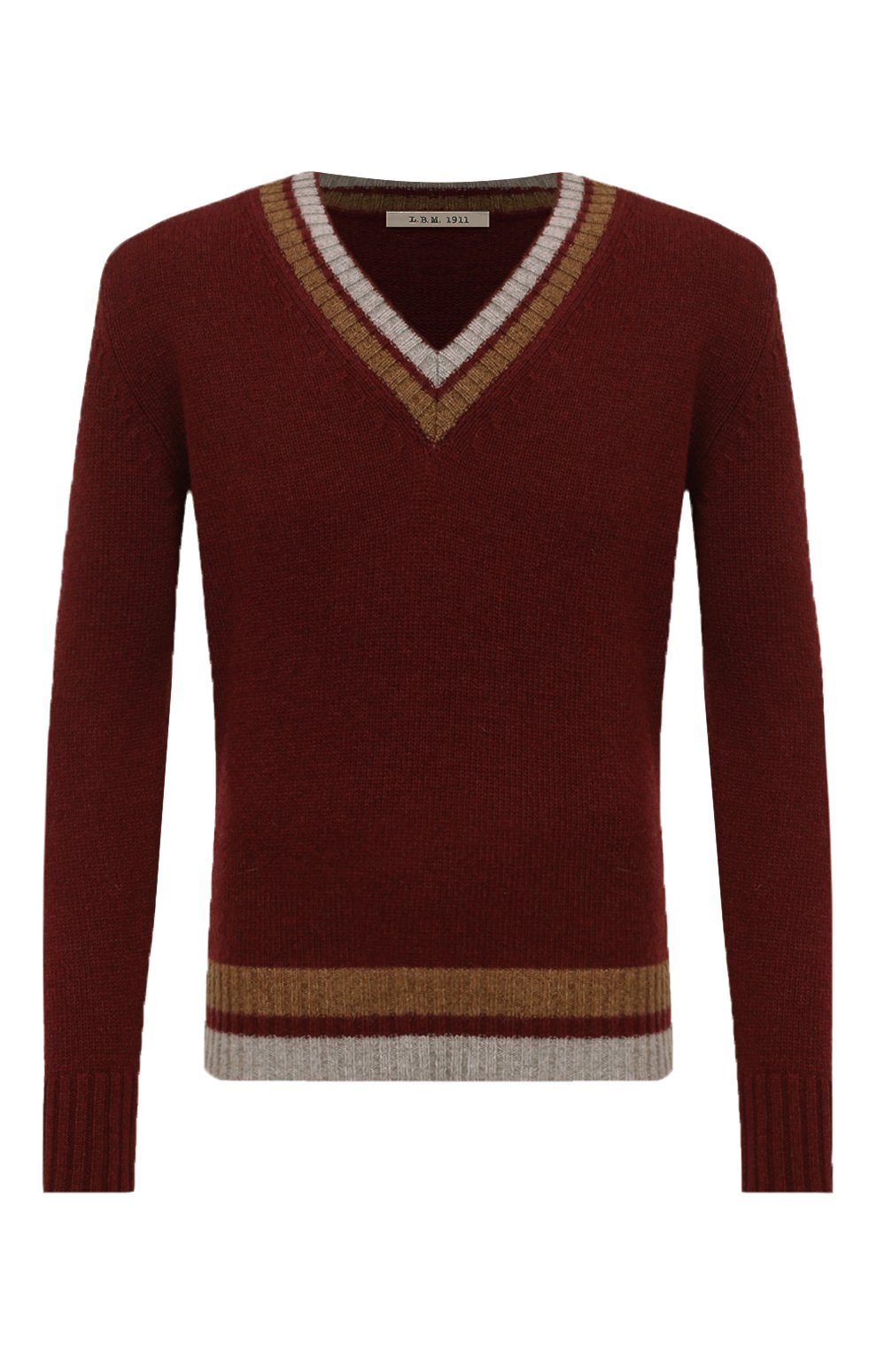 Шерстяной пуловер L.B.M. 1911 бордового цвета по цене 38300 руб., арт. 6359/49592, фото 1 Шерстяной пуловер L.B.M. 1911, арт. 6359/49592, фото 1