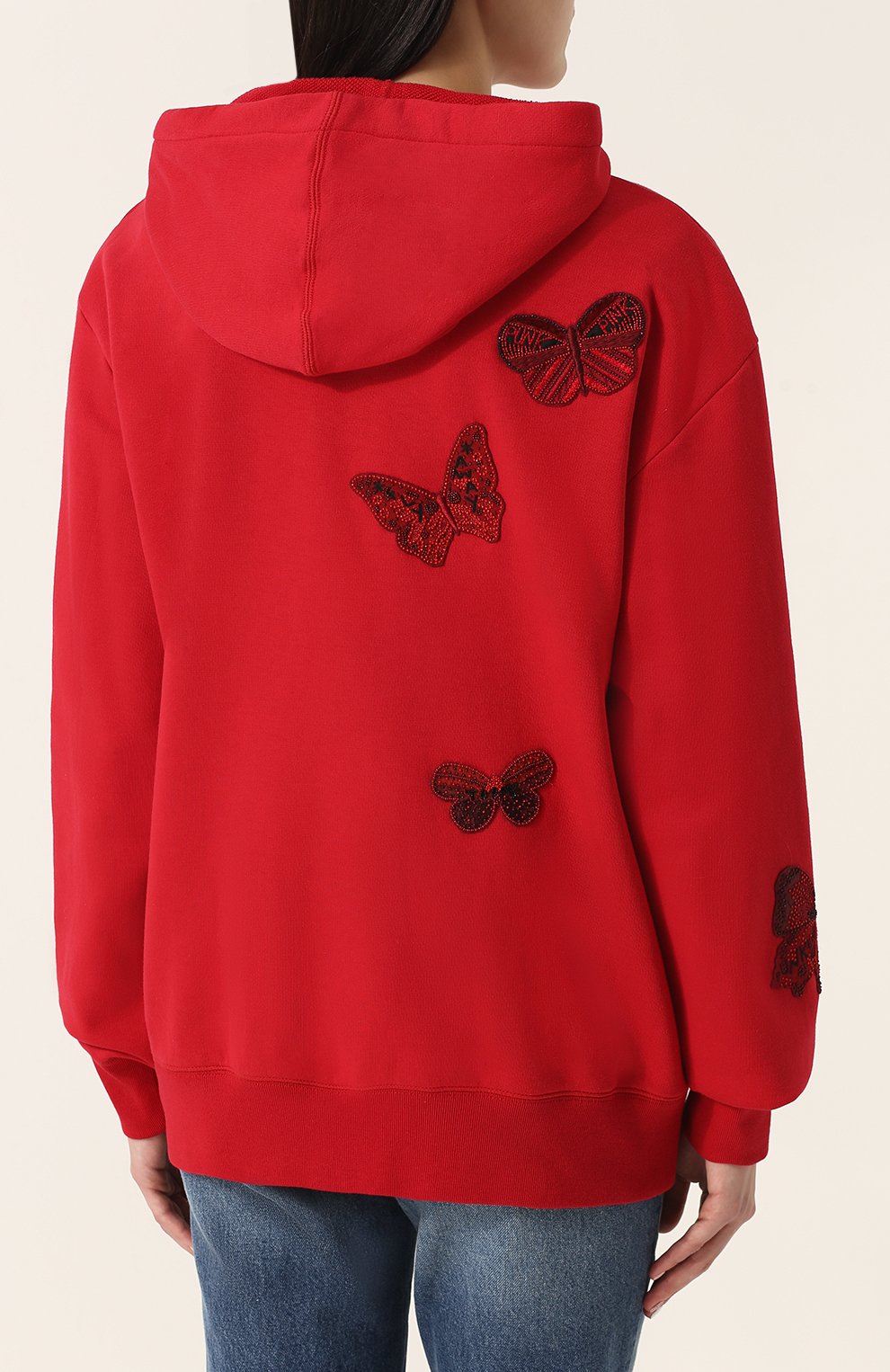 Кардиган на молнии с капюшоном и отделкой в виде бабочек VALENTINO, арт. PB3MF04N/3V2, фото 4