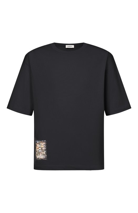 Хлопковая футболка Laneus S6LAMATH205 Чёрный S6LAMATH205