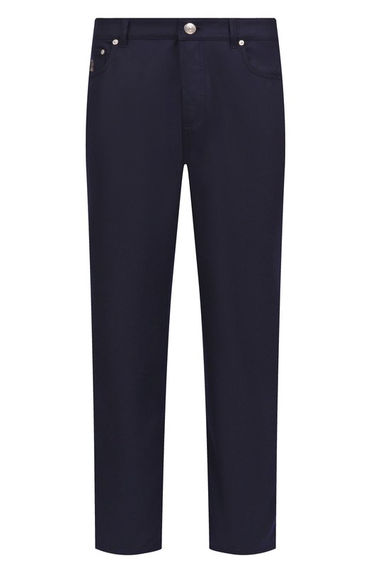 Шерстяные брюки Brunello Cucinelli M038PF1010 Синий M038PF1010