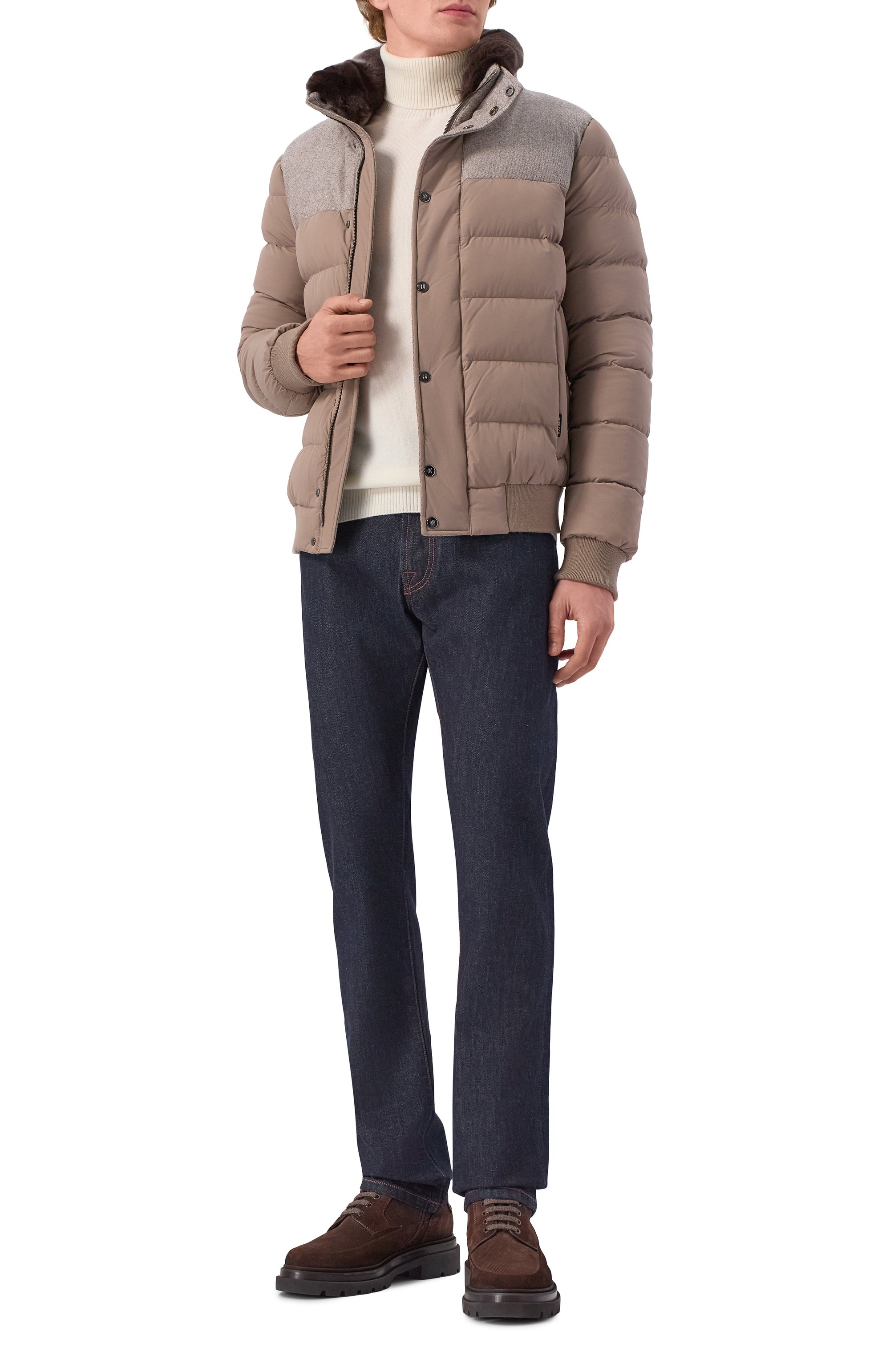 Пуховик с воротником из кролика HETREGO, арт. 8P512R/B0RIS, фото 2