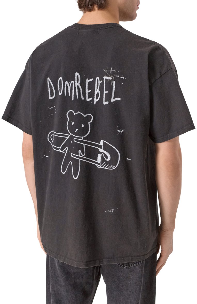 Мужская хлопковая футболка DOMREBEL черного цвета, арт. VTG BART SS25/T-SHIRT | Фото 4 (Рукава: Короткие; Длина (для топов): Стандартные; Материал внешний: Хлопок; Принт: С принтом; Стили: Кэжуэл; Кросс-КТ: Джерси; Мужское Кросс-КТ: Футболка-одежда)
