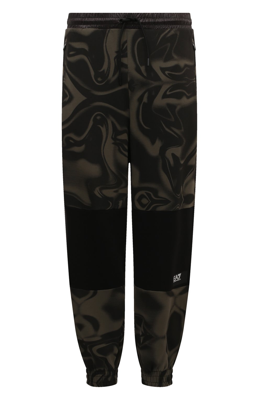 Хлопковые джоггеры EA7 хаки цвета по цене 13300 руб., арт. 6DPP55/PJ0GZ, фото 1 Хлопковые джоггеры EA7, арт. 6DPP55/PJ0GZ, фото 1