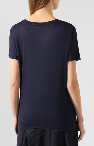 Футболка DRIES VAN NOTEN темно-синего цвета по цене 7775 руб., арт. 192-11119-8614, фото 4 Футболка DRIES VAN NOTEN, арт. 192-11119-8614, фото 4