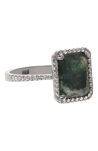 Кольцо-багет с моховым агатом SECRETS JEWELRY, арт. КБМАС00329, фото 1