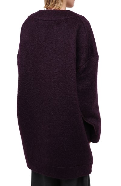 Шерстяное пальто MARNI фиолетового цвета по цене 169500 руб., арт. JKMA0144U0/TW899, фото 4 Шерстяное пальто MARNI, арт. JKMA0144U0/TW899, фото 4