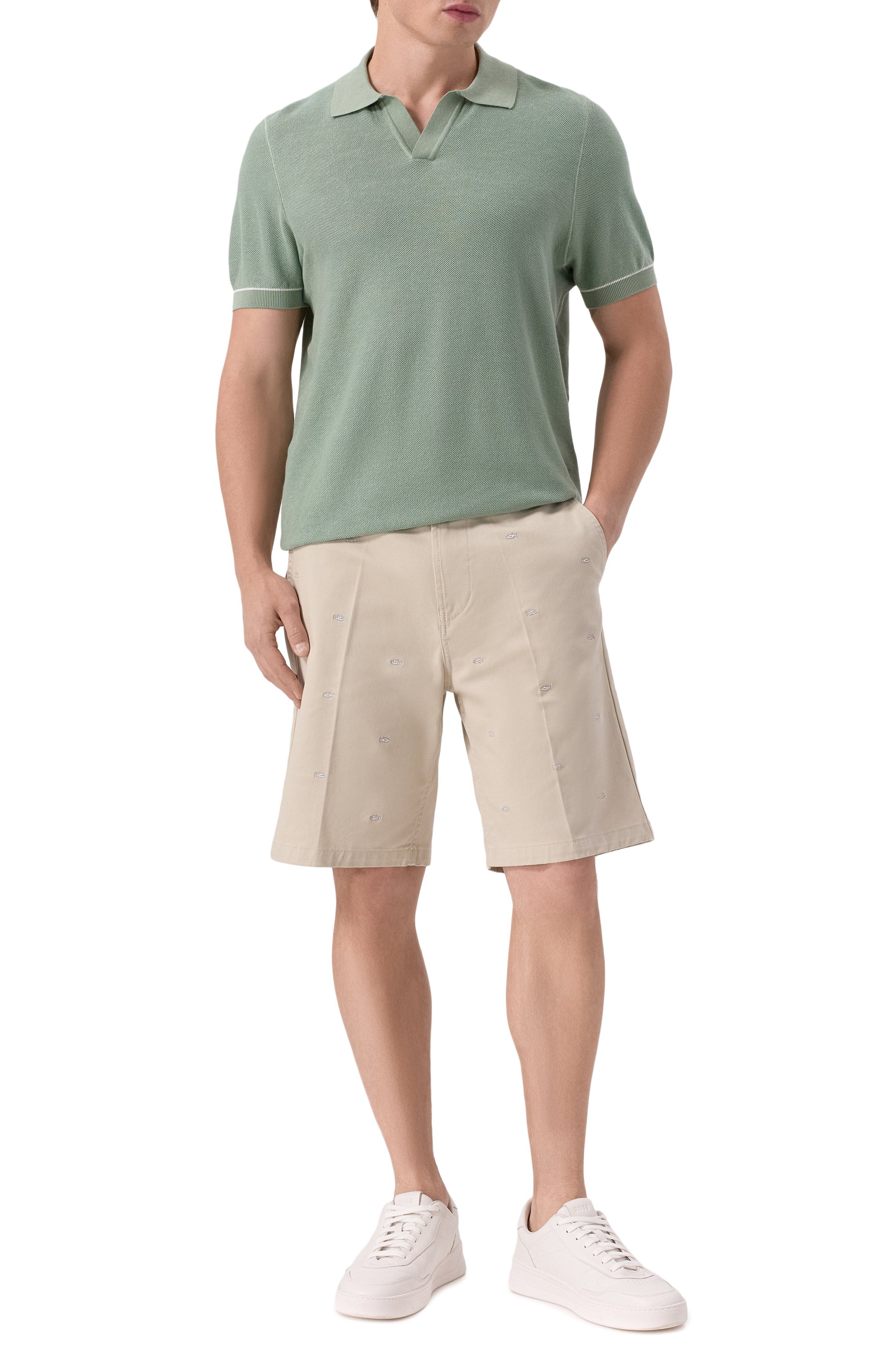 Поло из хлопка и лиоцелла BOSS, арт. 50537654, фото 2