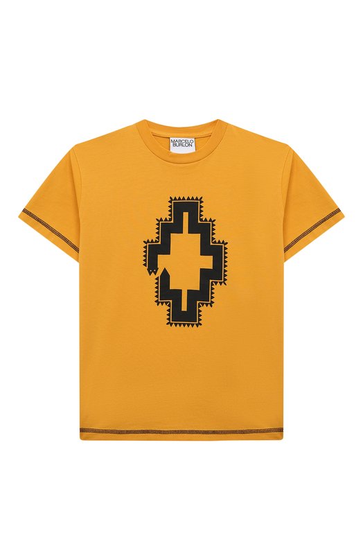 

Хлопковая футболка Marcelo Burlon Kids of Milan, Жёлтый