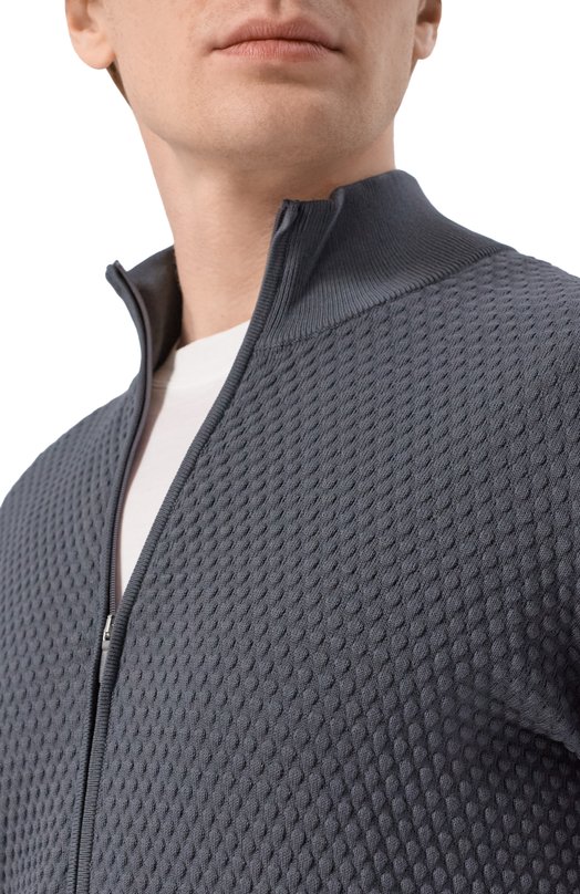 Хлопковый кардиган Gran Sasso 58178/18162 Серый  58178/18162 Фото 5