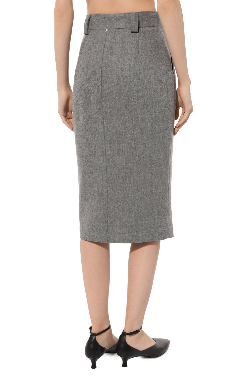 Шерстяная юбка LORENA ANTONIAZZI серого цвета по цене 59950 руб., арт. A2450G020A/4010, фото 4 Шерстяная юбка LORENA ANTONIAZZI, арт. A2450G020A/4010, фото 4