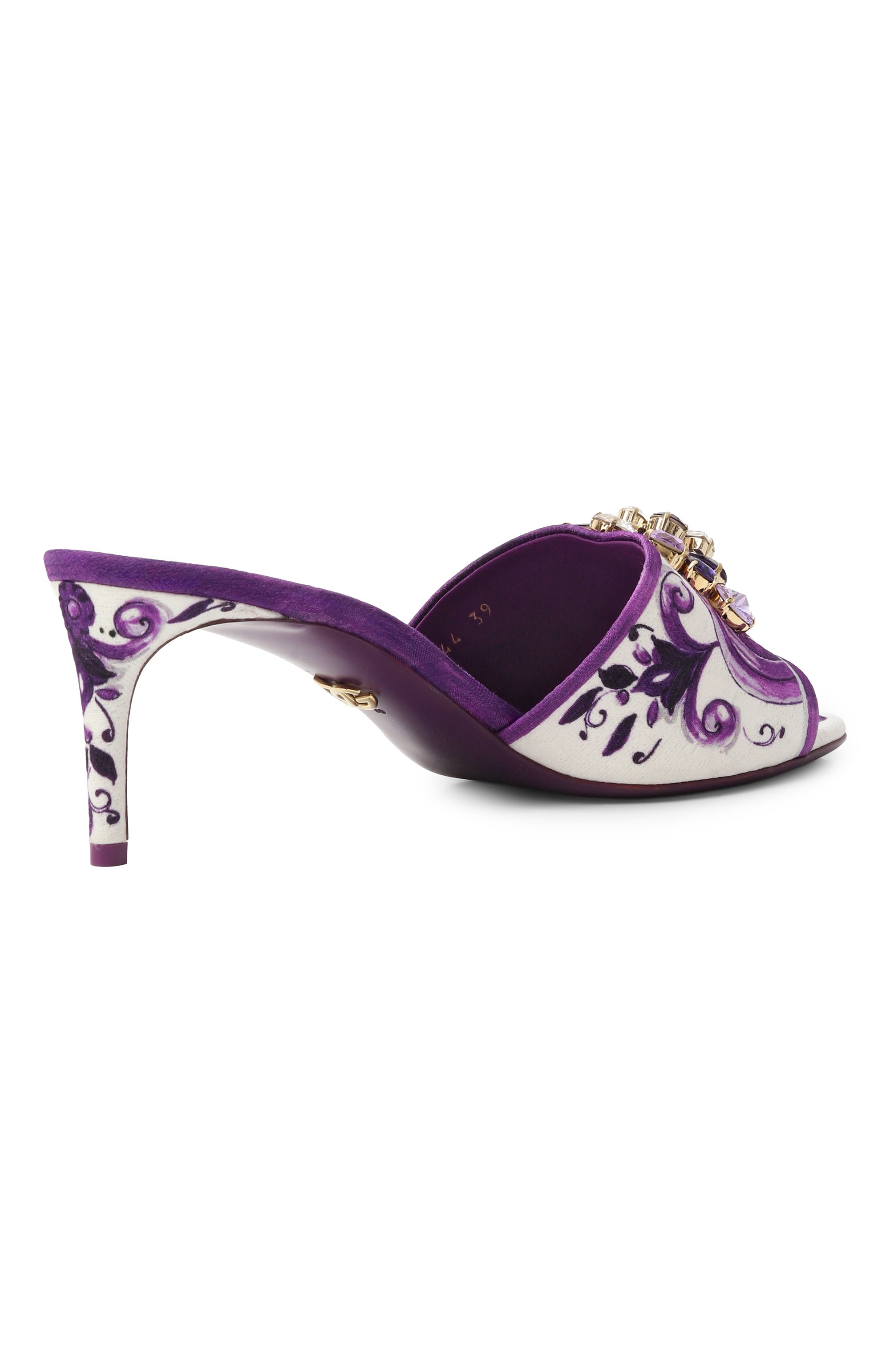 Текстильные мюли keira 60 DOLCE & GABBANA фиолетового цвета по цене 134000 руб., арт. CR1744/AE123, фото 5 Текстильные мюли keira 60 DOLCE & GABBANA, арт. CR1744/AE123, фото 5