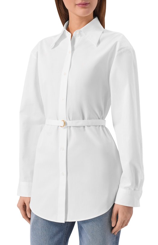 Хлопковая рубашка HUGO 50552835 Белый  50552835 Фото 3