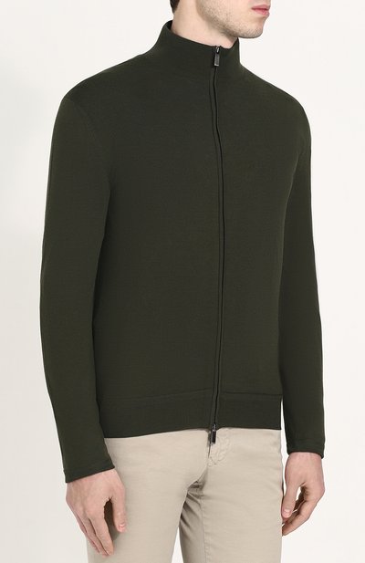 Кардиган из смеси шерсти и кашемира на молнии ZEGNA, арт. UPT91/157, фото 3