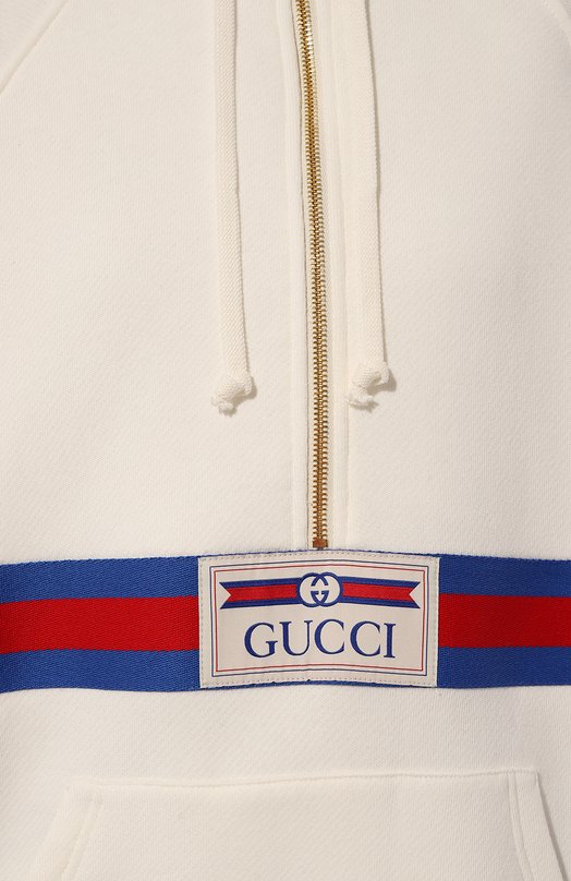 Хлопковое худи Gucci 644656/XJC3W Кремовый  644656/XJC3W Фото 5