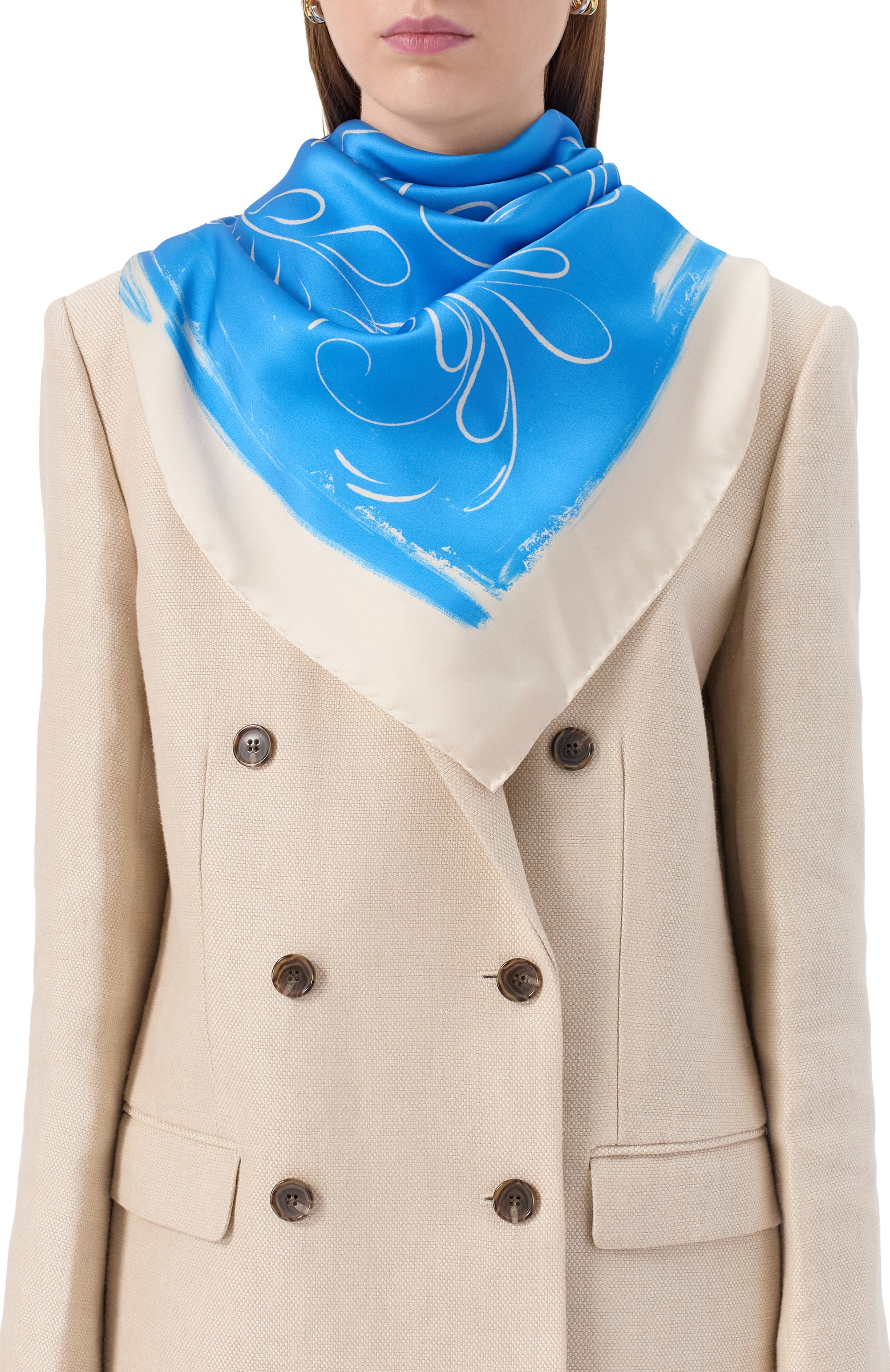 Шелковый платок ХОХЛОМА Х АЛЕНА АХМАДУЛЛИНА, арт. WTA2242, фото 2