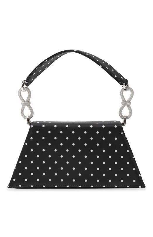 Сумка Double Bow Samantha medium Mach & Mach PF25-B0101-D0T-BLWH Чёрный  PF25-B0101-D0T-BLWH Фото 6