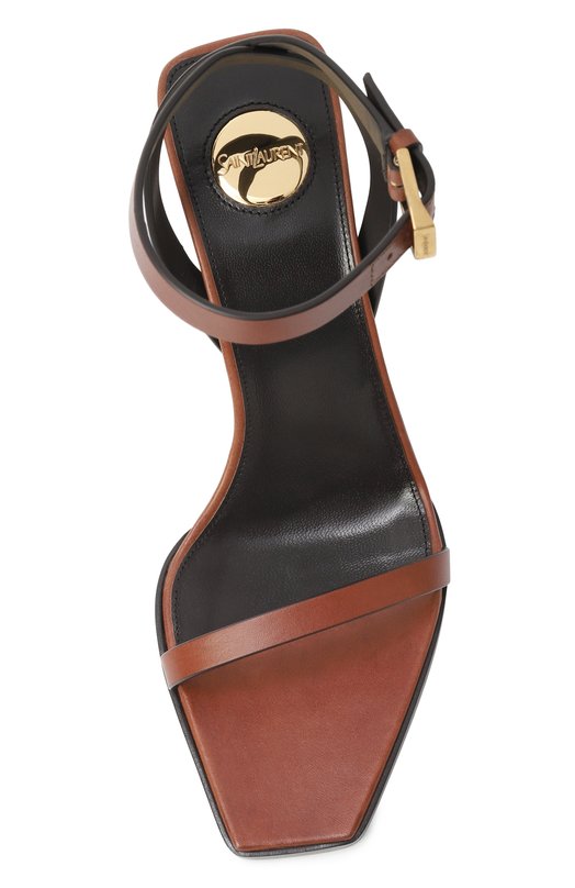 Кожаные босоножки May Saint Laurent 822392/DWE00 Коричневый  822392/DWE00 Фото 6