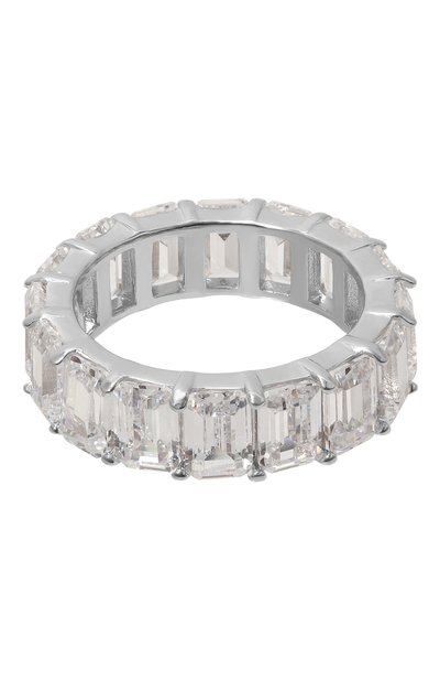 Кольцо crystal baguette BLUEJAY серебряного цвета по цене 9240 руб., арт. BRI-CB, фото 3 Кольцо crystal baguette BLUEJAY, арт. BRI-CB, фото 3