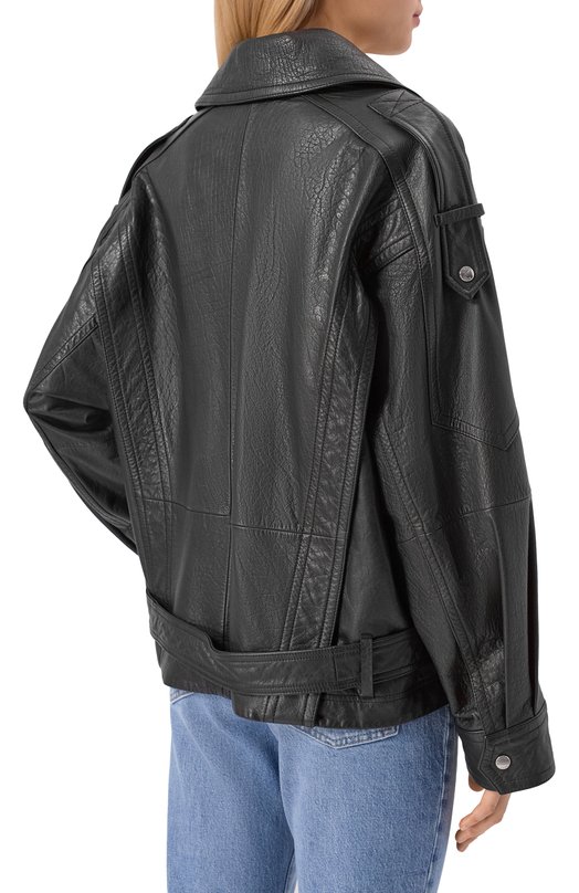 Кожаная куртка BOSS Orange 50552201 Чёрный  50552201 Фото 4