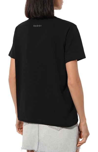 Хлопковая футболка GUCCI, арт. 580762 XJC0H, фото 4