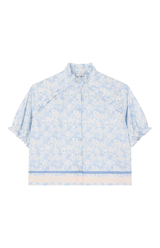 

Хлопковая блузка Philosophy di Lorenzo Serafini Kids, Голубой