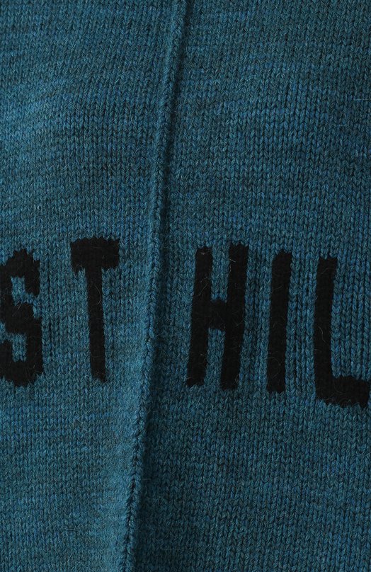 Удлиненный шерстяной пуловер свободного кроя Yeezy Синий, фото 5