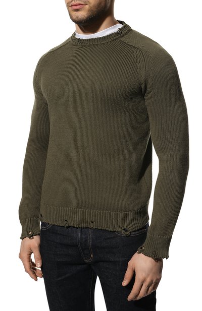 Хлопковый свитер SAINT LAURENT, арт. 604798/YAL02, фото 3