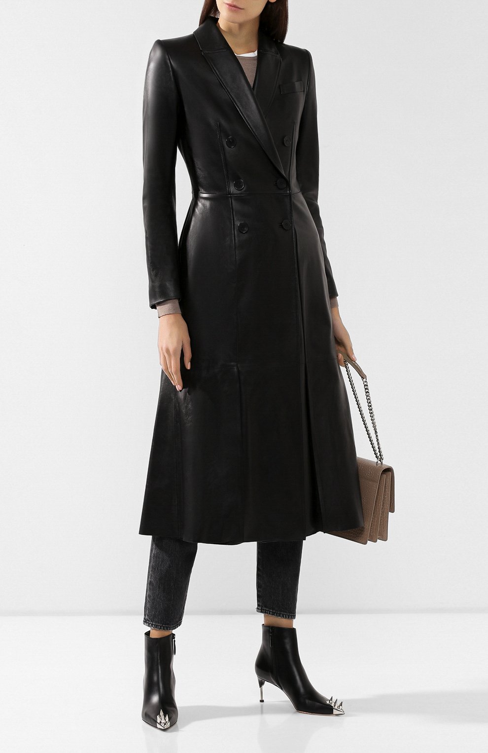 Кожаное пальто ALEXANDER MCQUEEN, арт. 585005/Q5AA0, фото 2