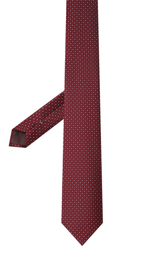 Шелковый галстук Canali 18/HJ04406 Бордовый  18/HJ04406 Фото 3