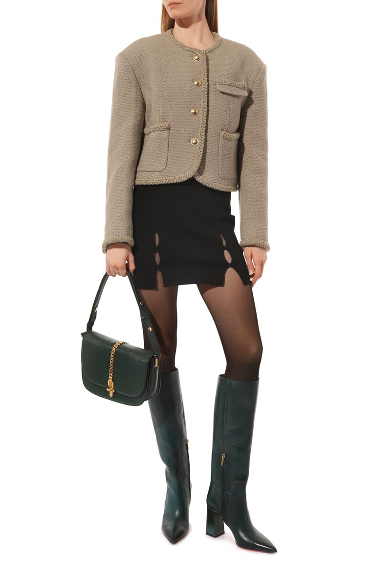 Сумка sylvie 1969 small из кожи ящерицы GUCCI, арт. 601067 LUZ0X, фото 7