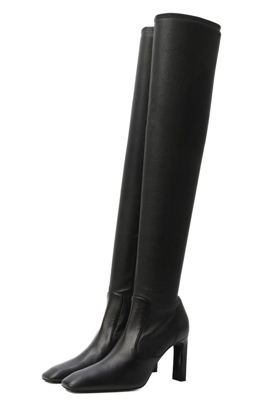 Кожаные ботфорты TOTEME 254-WAS0262-LE0089 Чёрный 254-WAS0262-LE0089