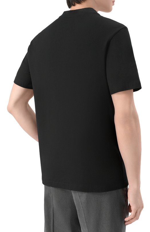 Хлопковая футболка Brioni UJVC0L/0D620 Чёрный  UJVC0L/0D620 Фото 4