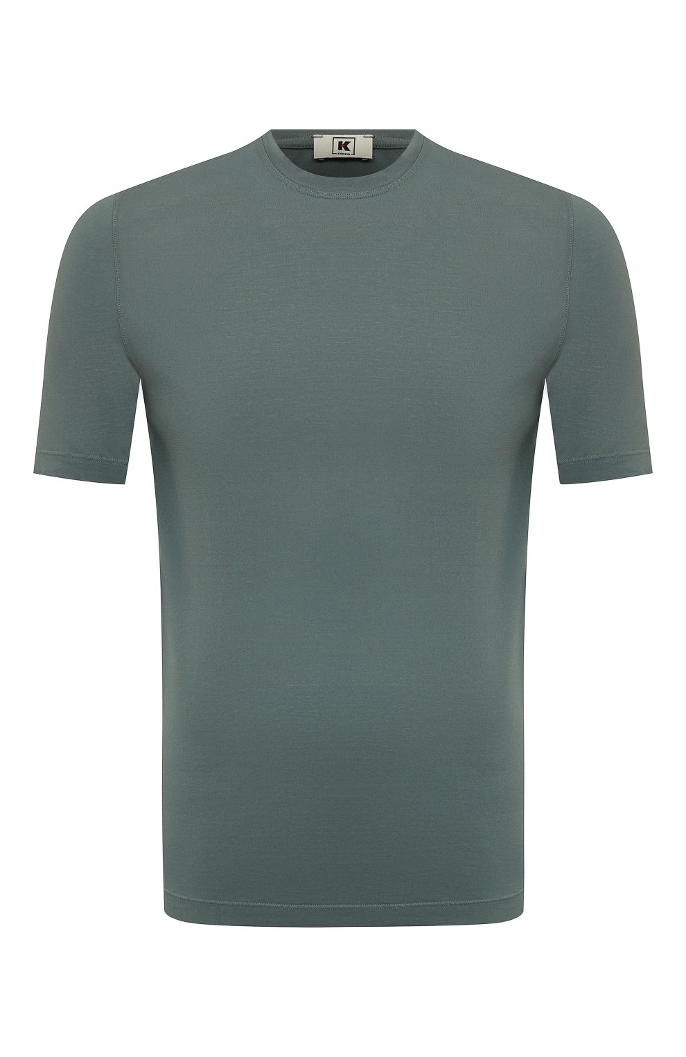 Хлопковая футболка KIRED серо-голубого цвета по цене 16650 руб., арт. WBACI0MW7521022002, фото 1 Хлопковая футболка KIRED, арт. WBACI0MW7521022002, фото 1