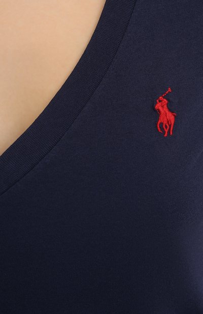 Хлопковая футболка POLO RALPH LAUREN синего цвета по цене 7885 руб., арт. 211810419, фото 5 Хлопковая футболка POLO RALPH LAUREN, арт. 211810419, фото 5
