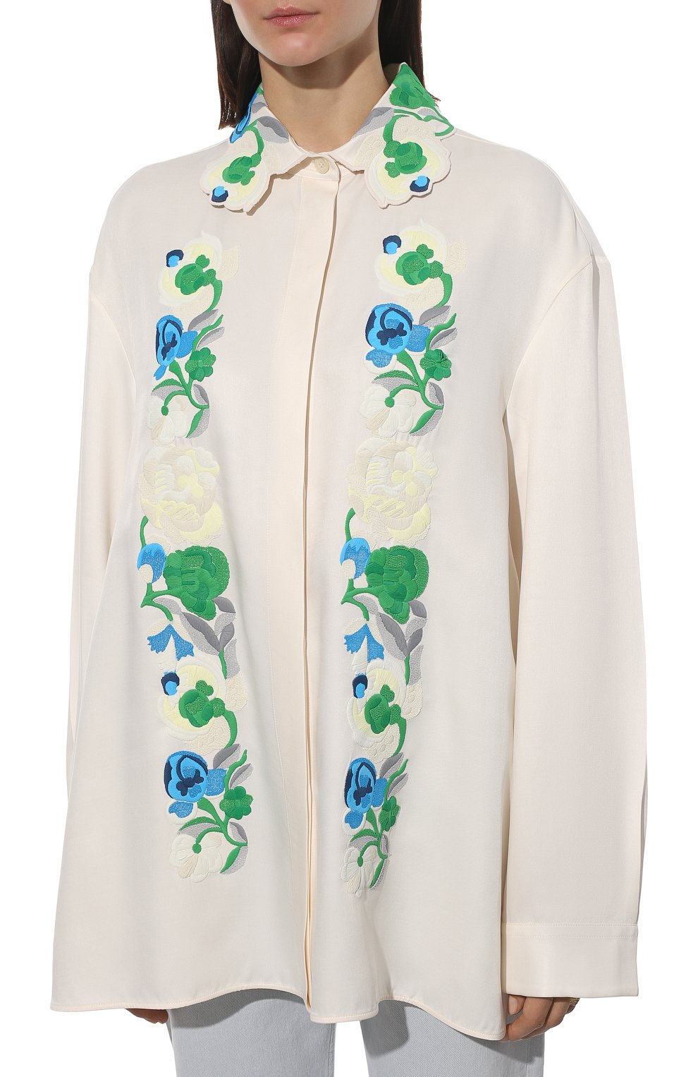 Рубашка JIL SANDER белого цвета по цене 217500 руб., арт. JSWT605806-WT360500, фото 3 Рубашка JIL SANDER, арт. JSWT605806-WT360500, фото 3