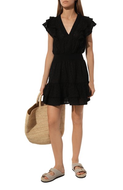 Хлопковое платье POUPETTE ST BARTH, арт. WCCR24N0BLA, фото 2