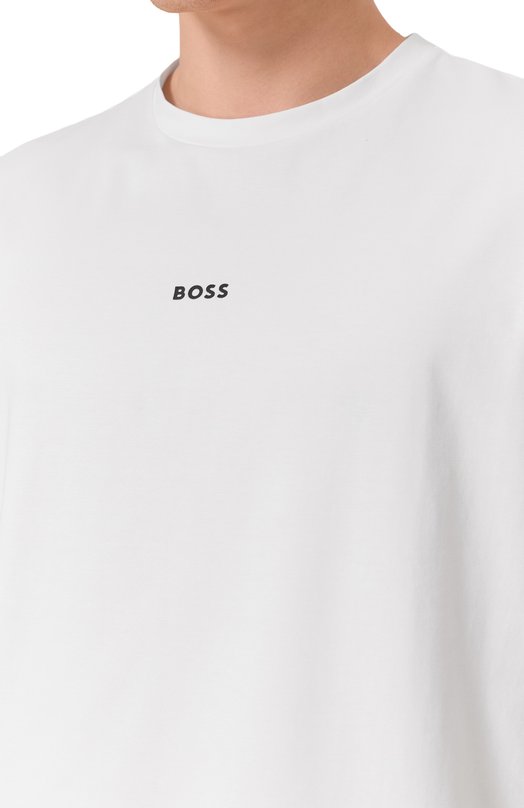 Хлопковая футболка BOSS Orange 50473278 Белый  50473278 Фото 5