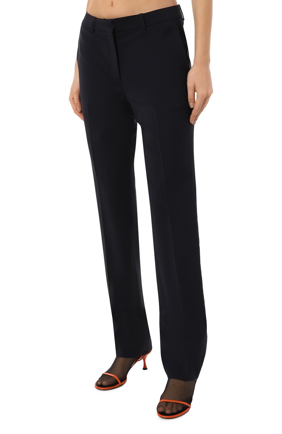 Шерстяные брюки BOSS темно-синего цвета по цене 29950 руб., арт. 50490045, фото 3 Шерстяные брюки BOSS, арт. 50490045, фото 3