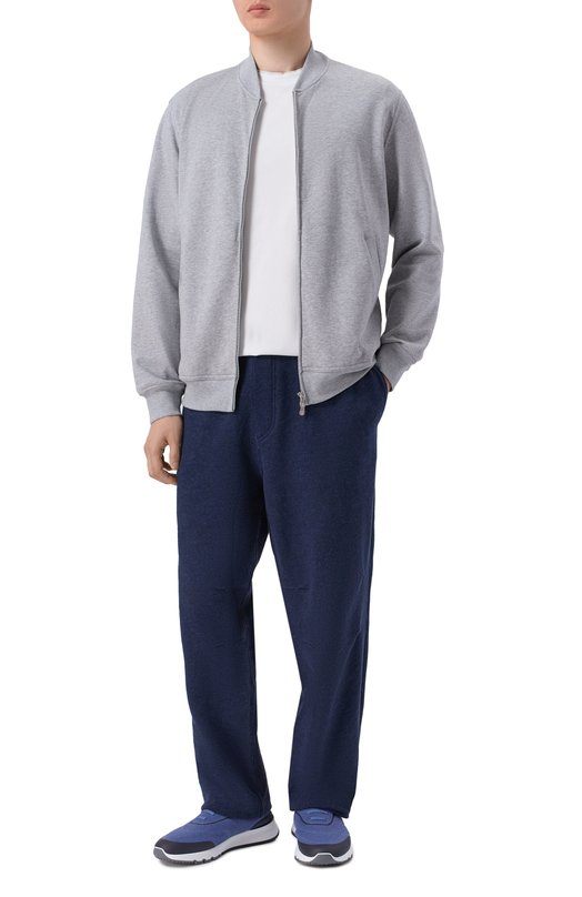 Хлопковая толстовка Brunello Cucinelli MW8639072G Серый  MW8639072G Фото 2