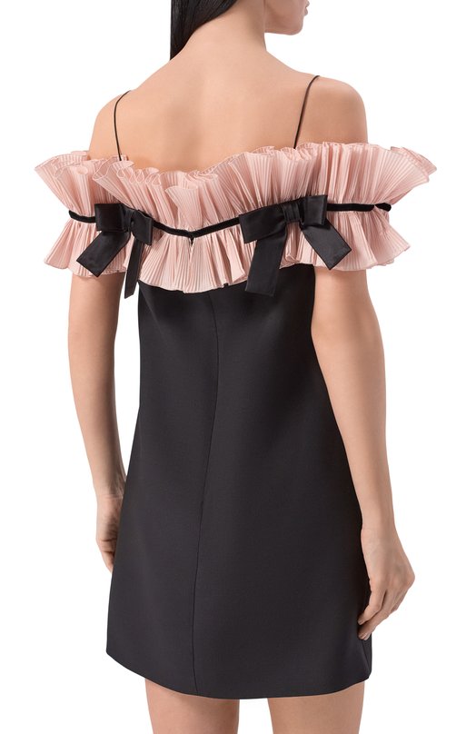 Шелковое платье Valentino 8B3VAHQ0/1CF Чёрный  8B3VAHQ0/1CF Фото 3