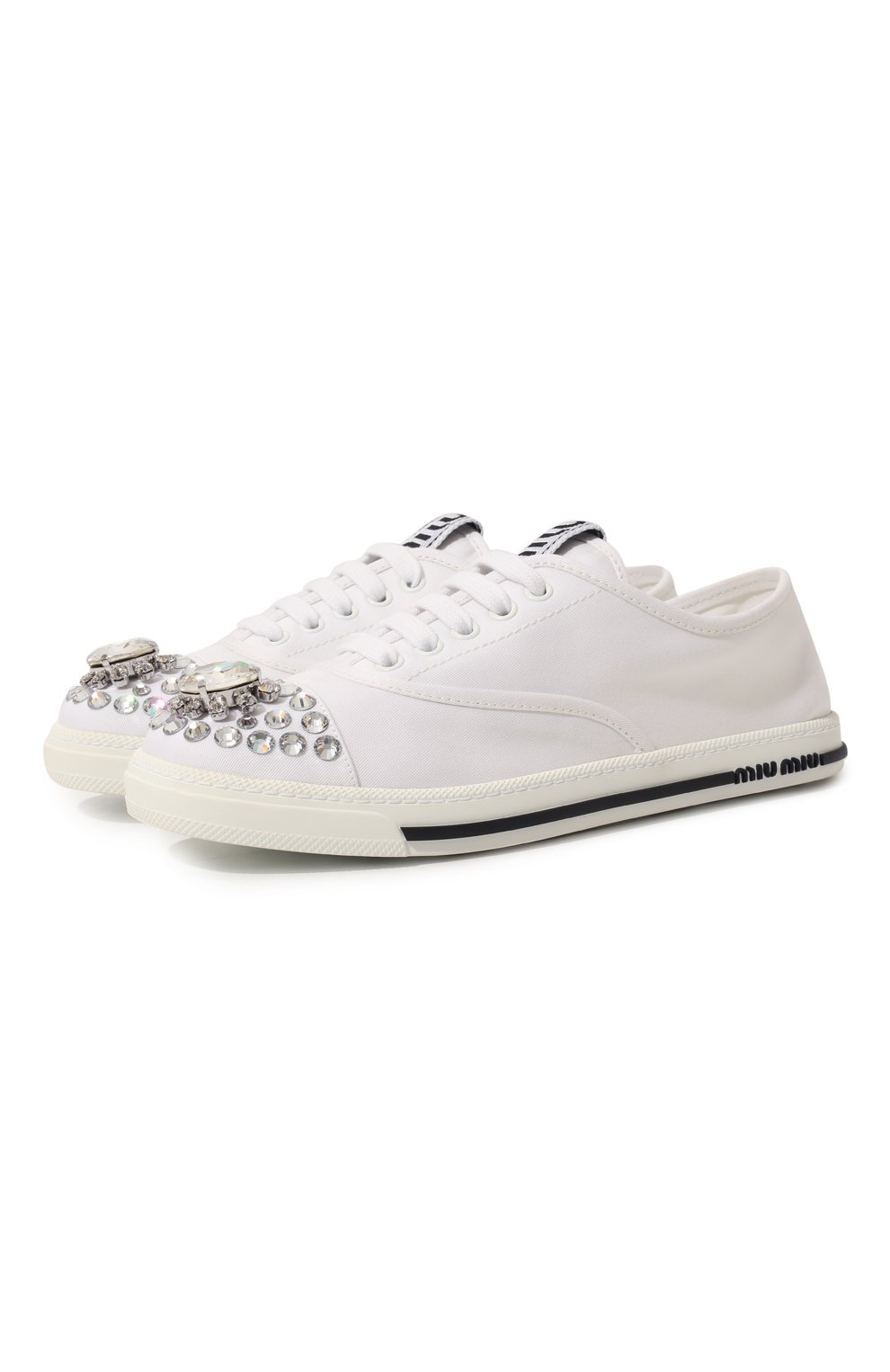 Текстильные кеды MIU MIU, арт. 5E450D-3F3V-F0009-005, фото 1